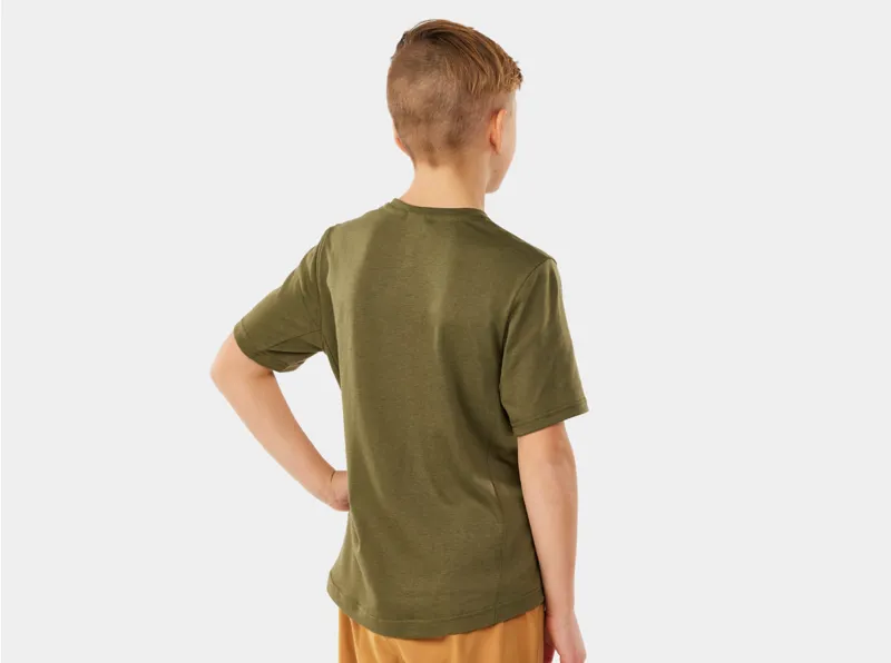 Trek Kid's Evoke Tech MTB Tee in Olive-1